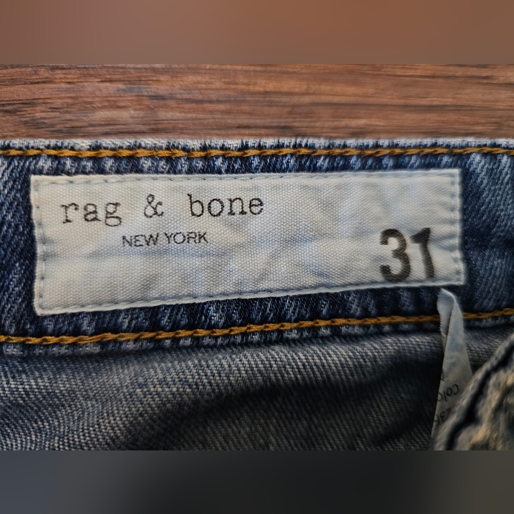 Rag & Bone Logan Mid-Rise Wide Leg Jeans Size 31 Tag, 34 Measurments - Picture 6 of 12